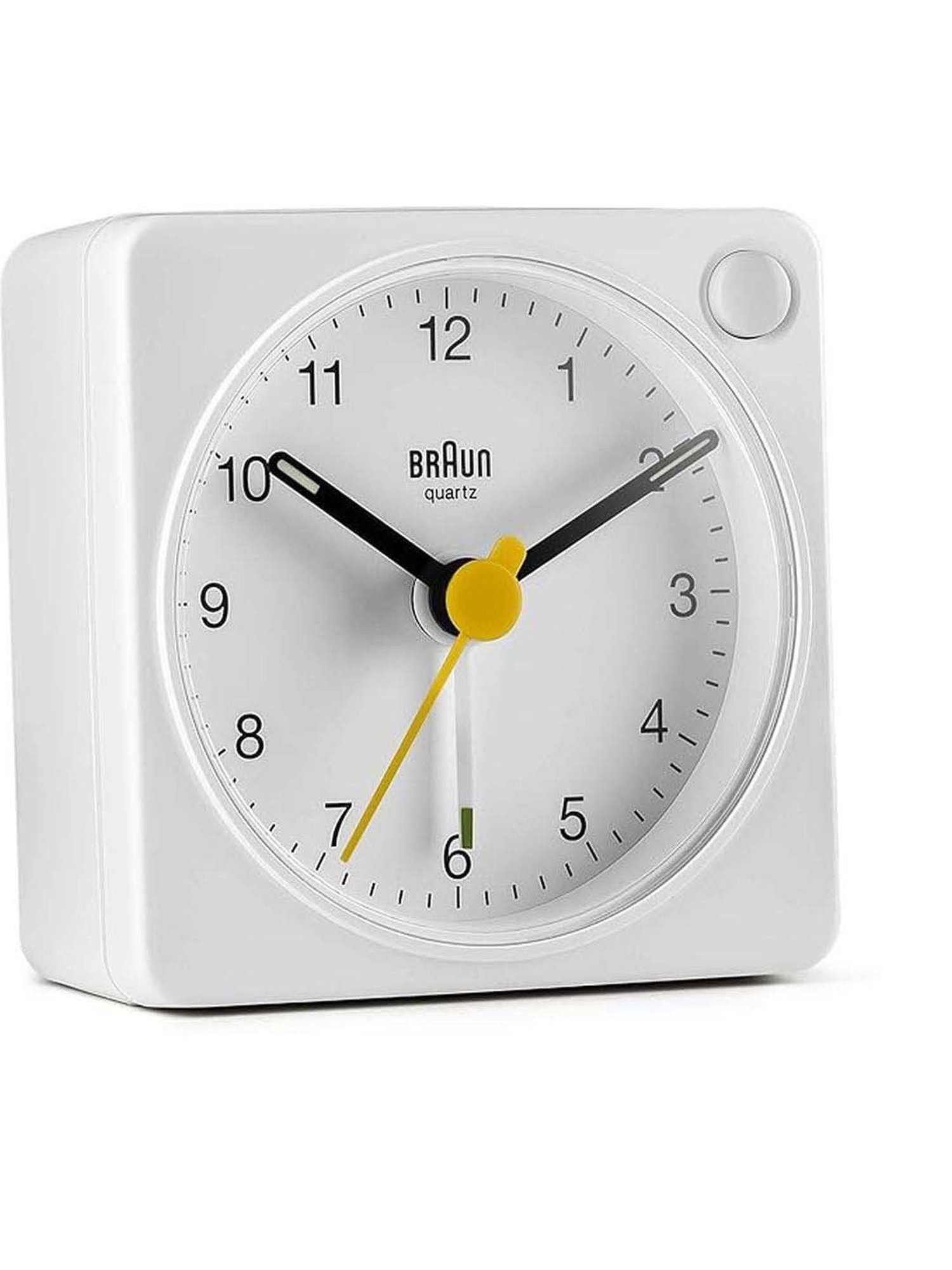 Braun White Classic Travel Analog Alarm Clock