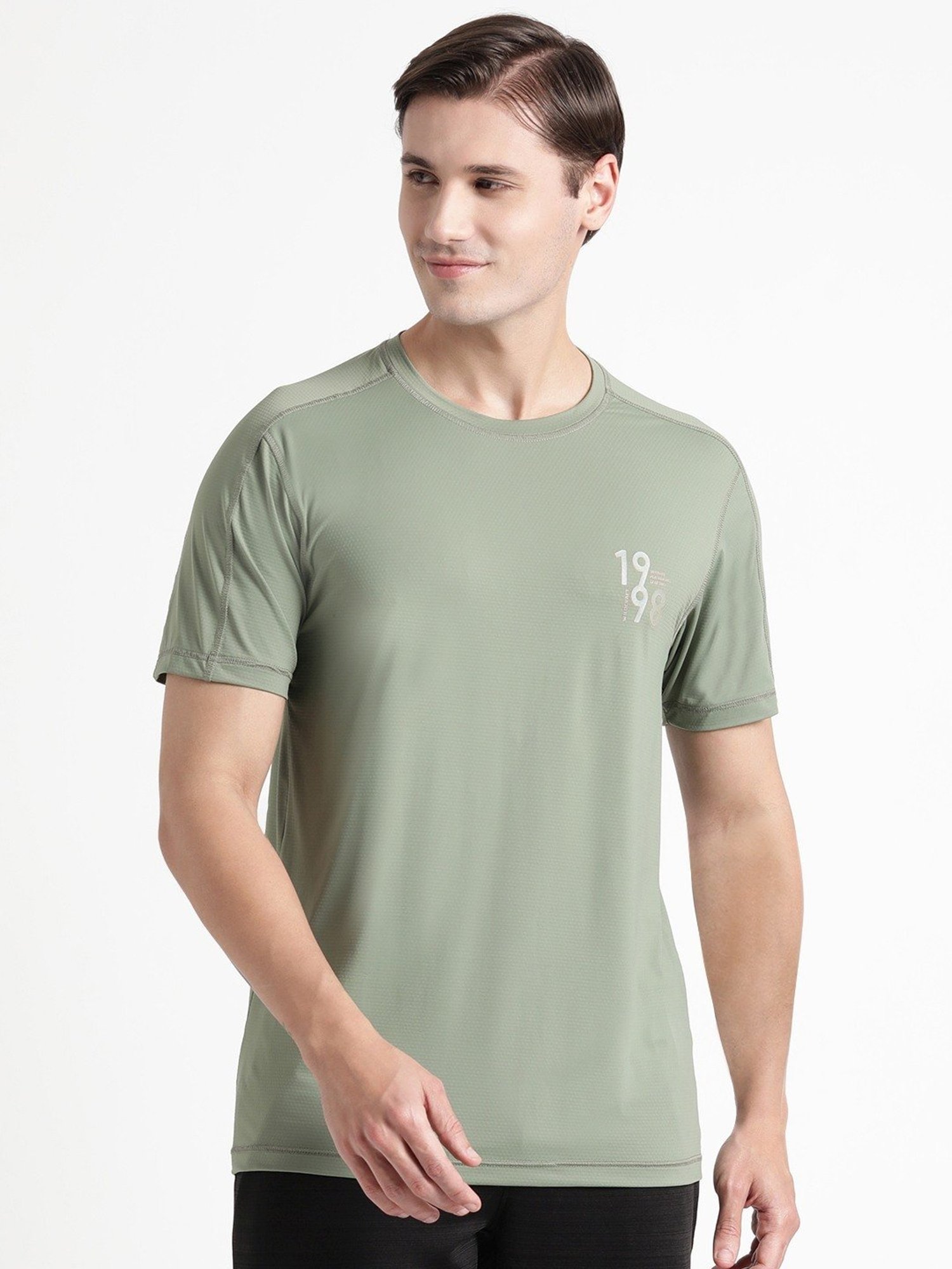 Wildcraft Sage Green  Regular Fit Sports T-Shirt