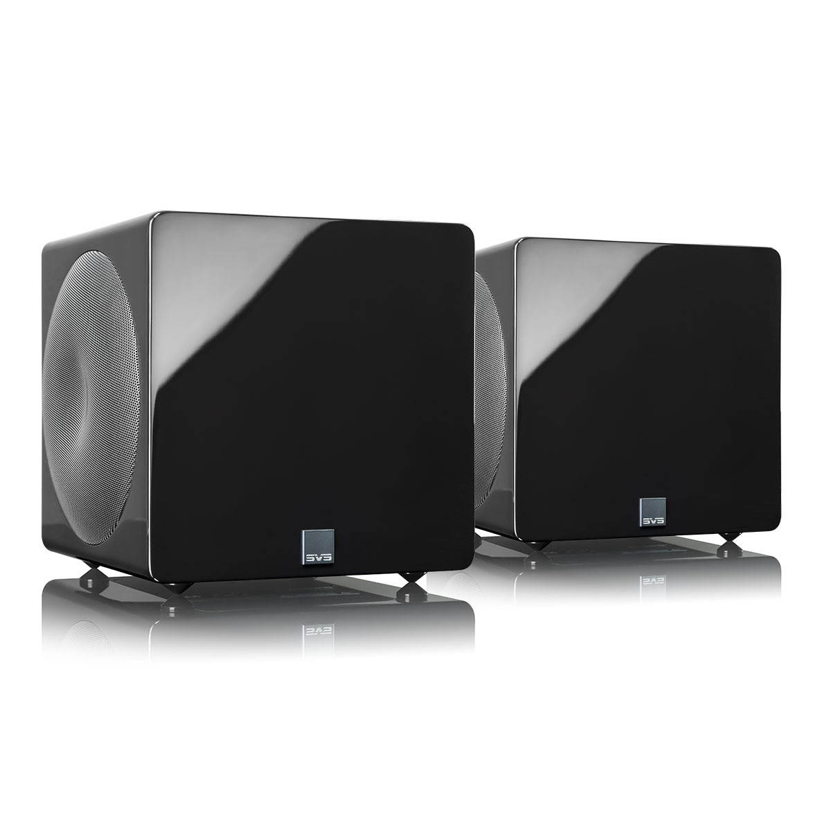 SVS 3000 Micro Subwoofers with Fully Active Dual 8-inch Drivers - Pair (Piano Gloss Black)