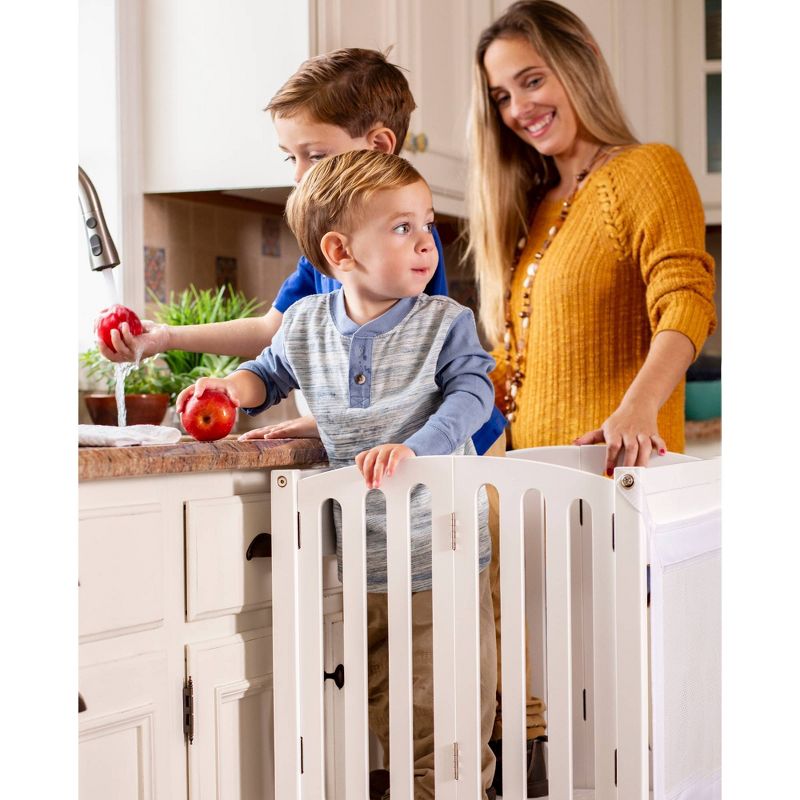 Kids' Contemporary Kitchen Helper Stool Double White - Guidecraft
