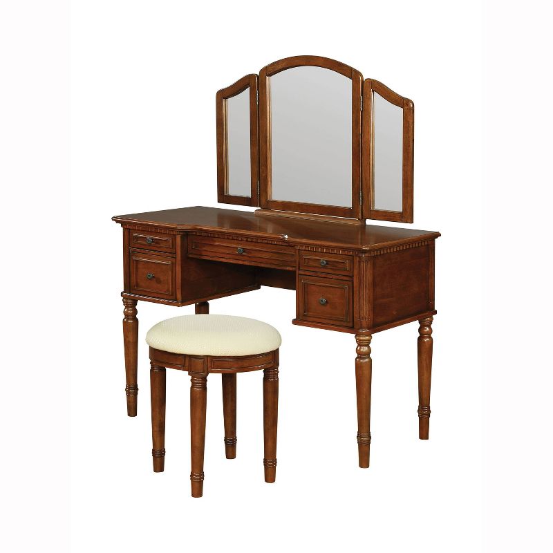 Canton Vanity Set Brown/Red - HOMES: Inside + Out