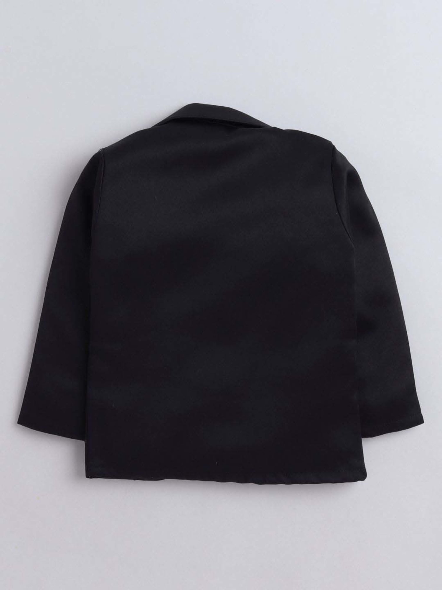 Fourfolds Boys Black Solid Full Sleeves Clothing Set