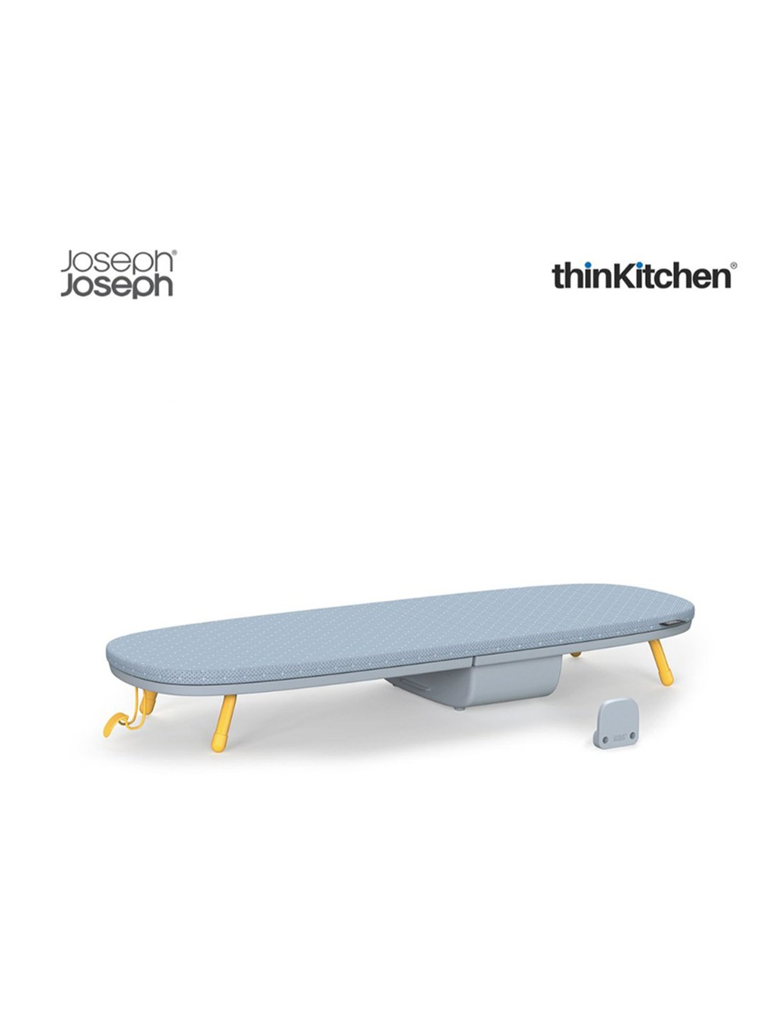 Joseph Joseph Grey & Yellow Carbon Steel Pocket Folding Table-top Ironing Board