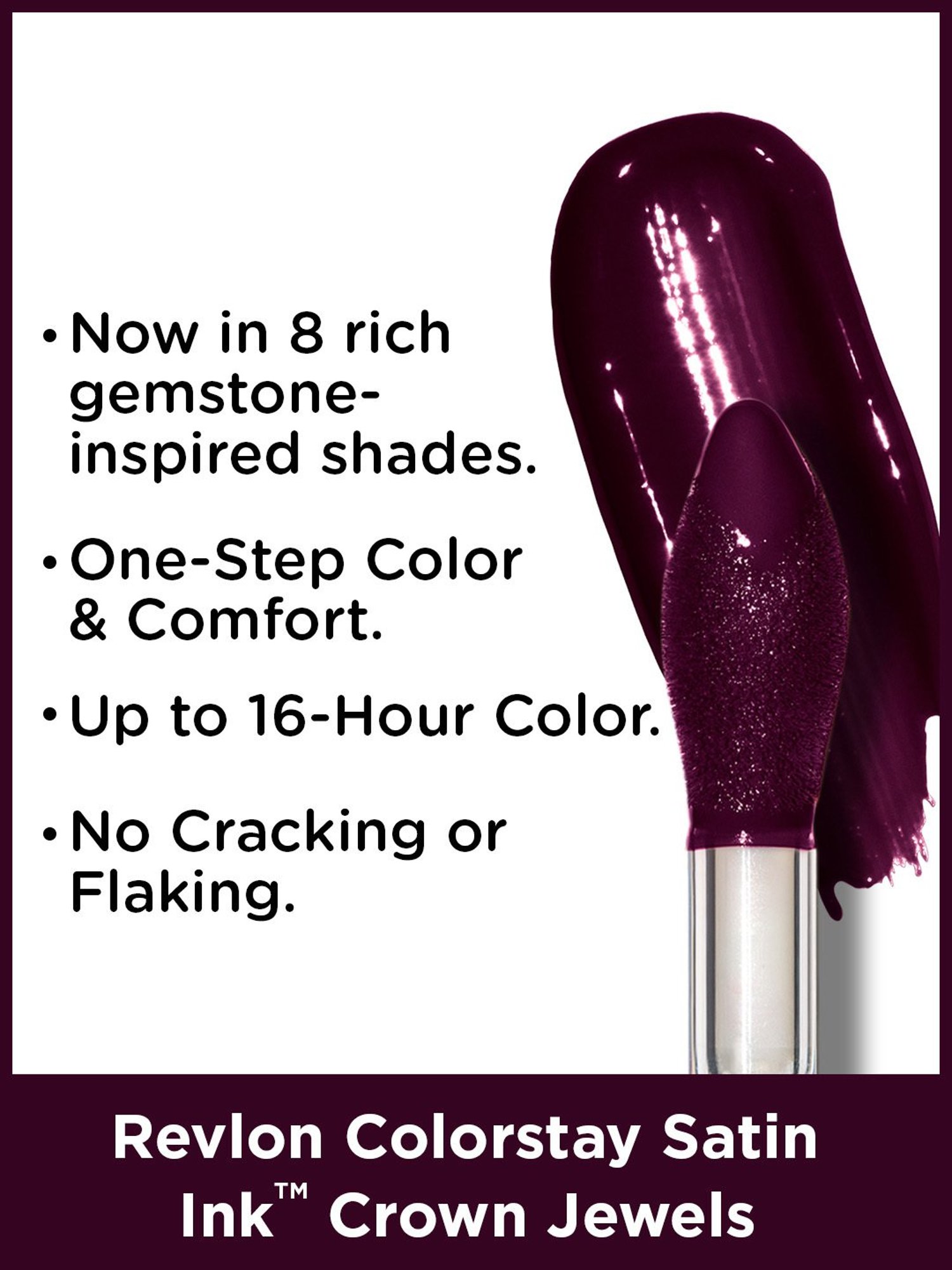 Revlon ColorStay Satin Ink Crown Jewels Liquid Lipstick Royal Amethyst - 5 ml