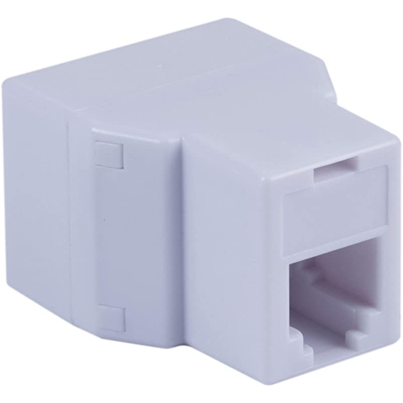 Duplex inLine Coupler 2 Pack Ideal for Answering Machines Modems Fax Machines Caller ID Displays Ideal for Home or Office Discreet Design All Brands White 46065