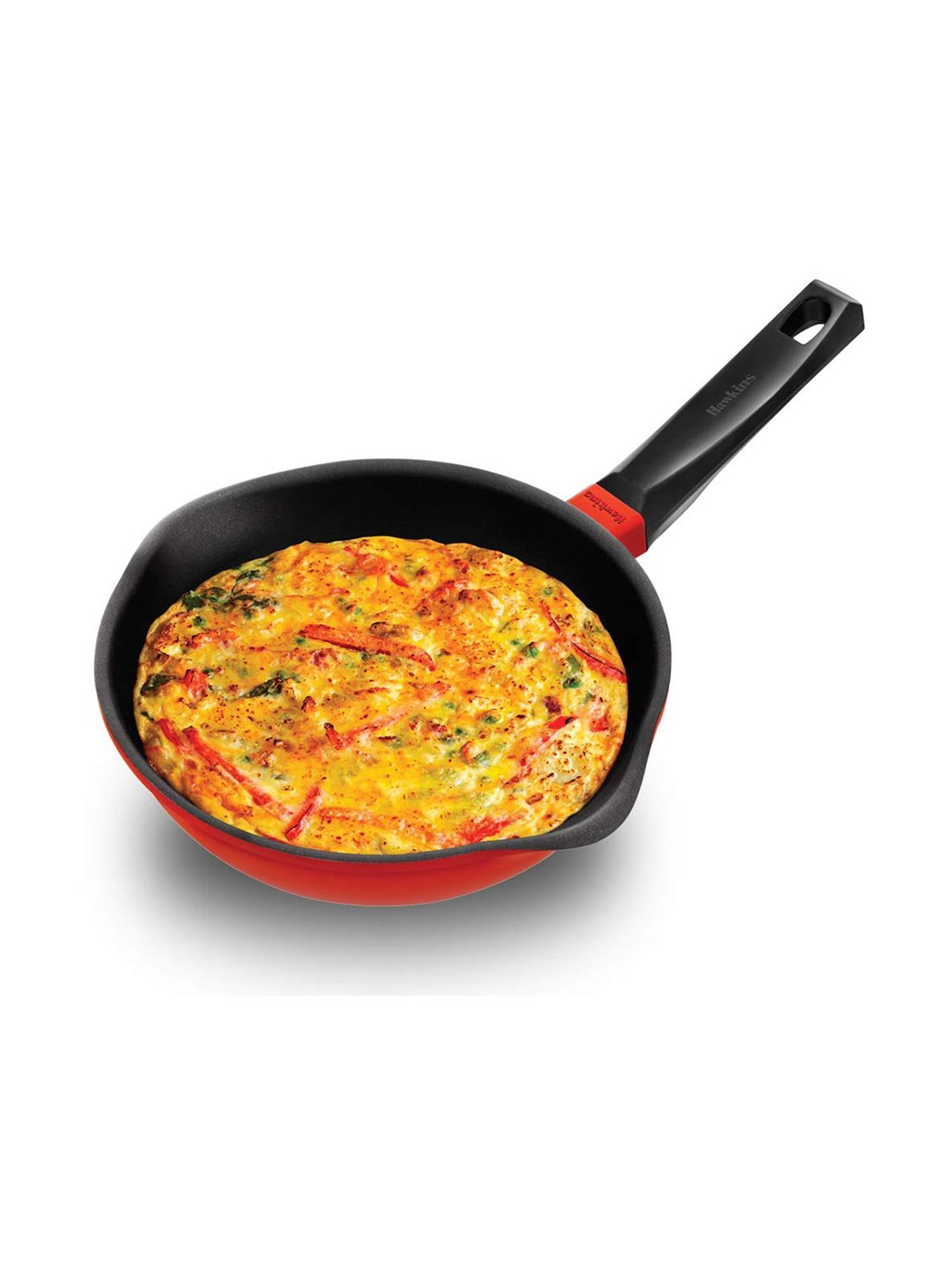 Hawkins Red Hard Anodised Frying Pan - 22 cm