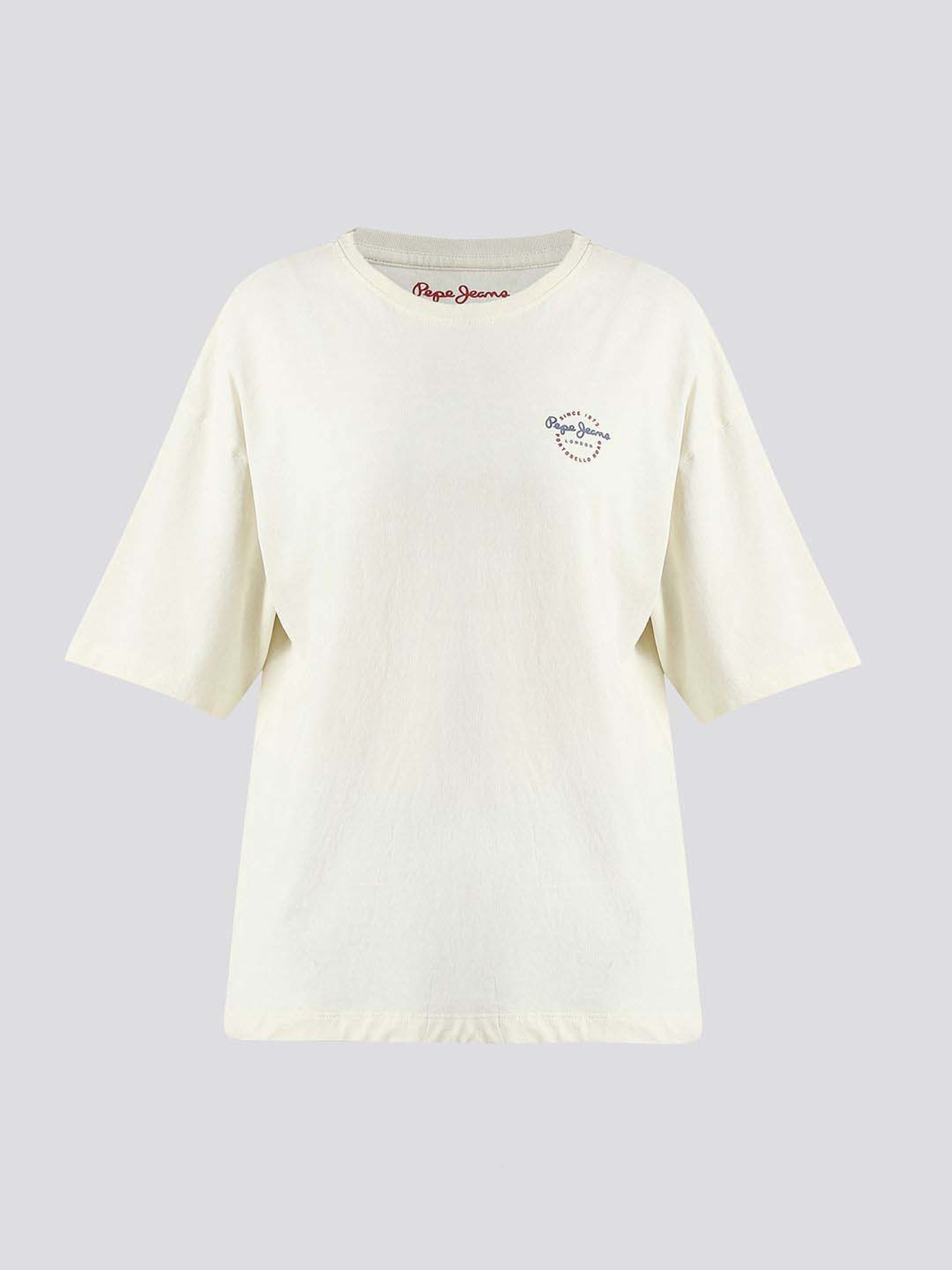 Pepe Jeans White Cotton Printed T-Shirt