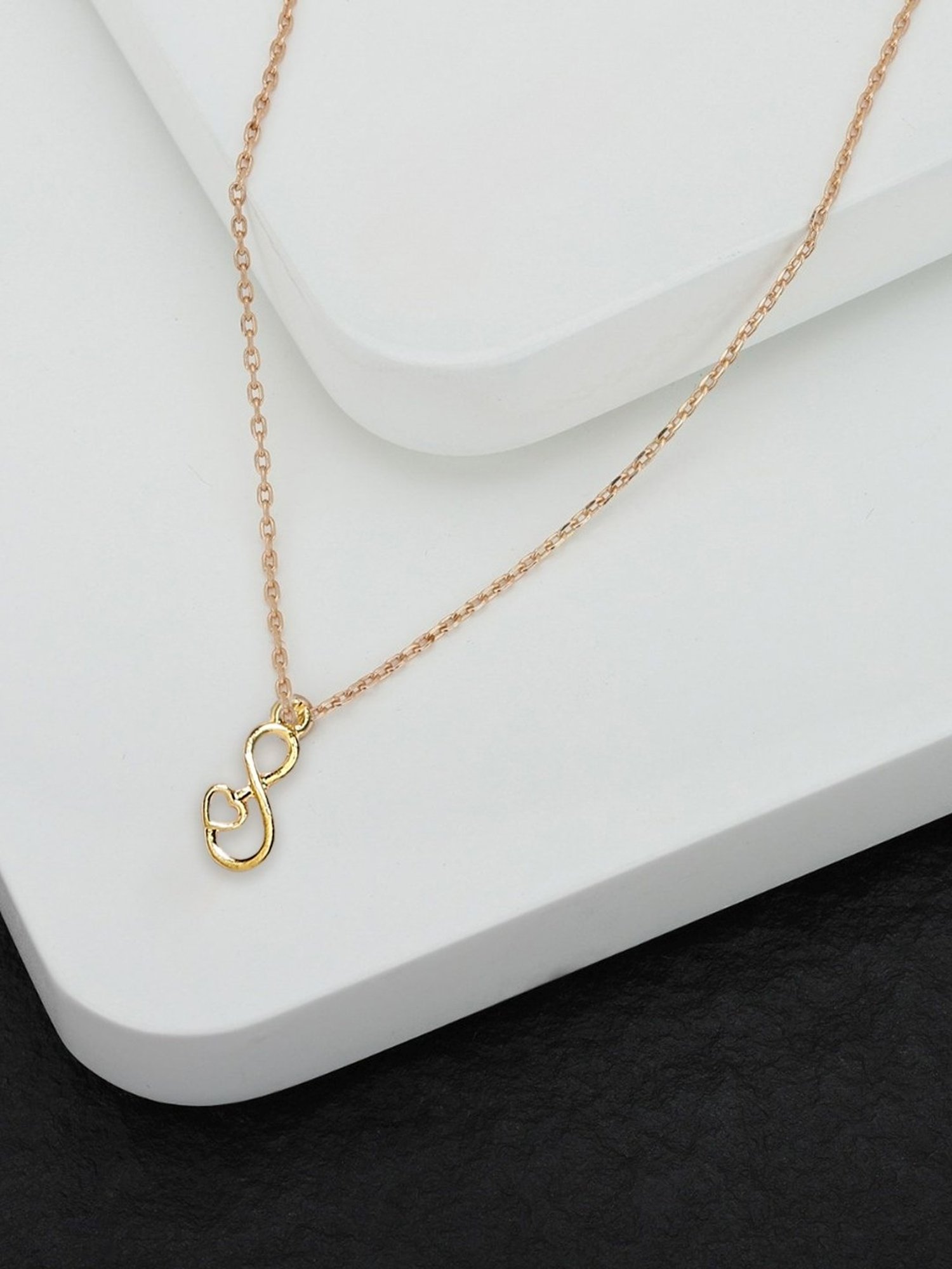 OOMPH Gold-Tone Infinity Charm Delicate Fashion Stylish Latest Anklet for Women
