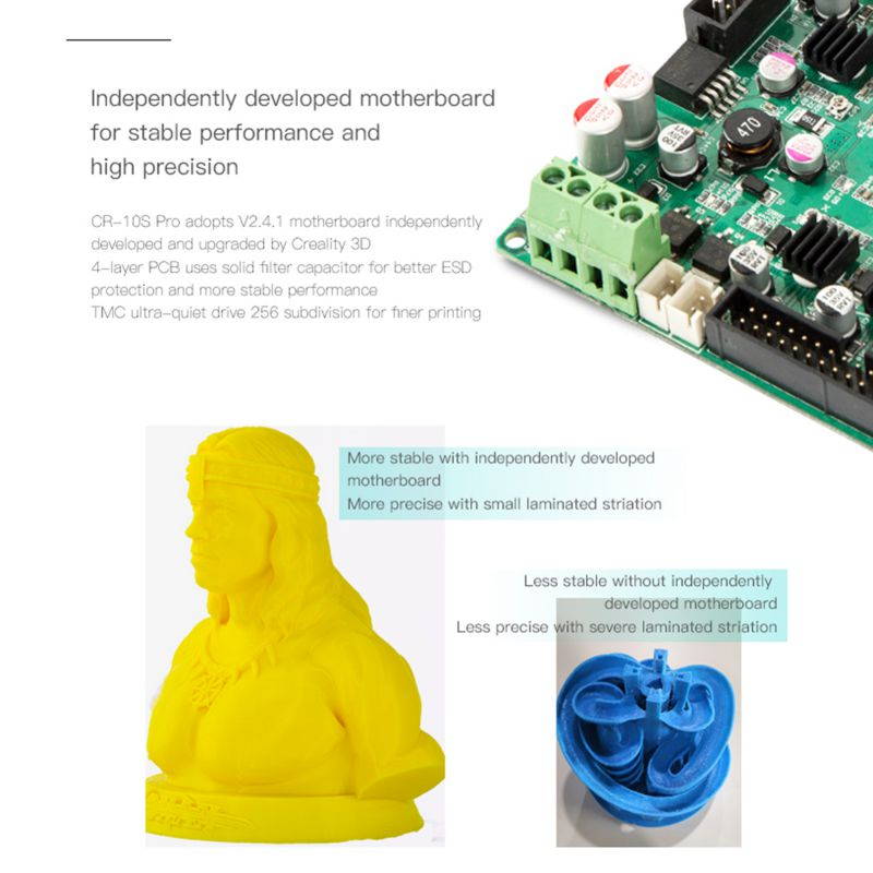 Creality CR-10S Pro 3D Printer Kit Auto Leveling LCD Touchscreen 300X300X400mm