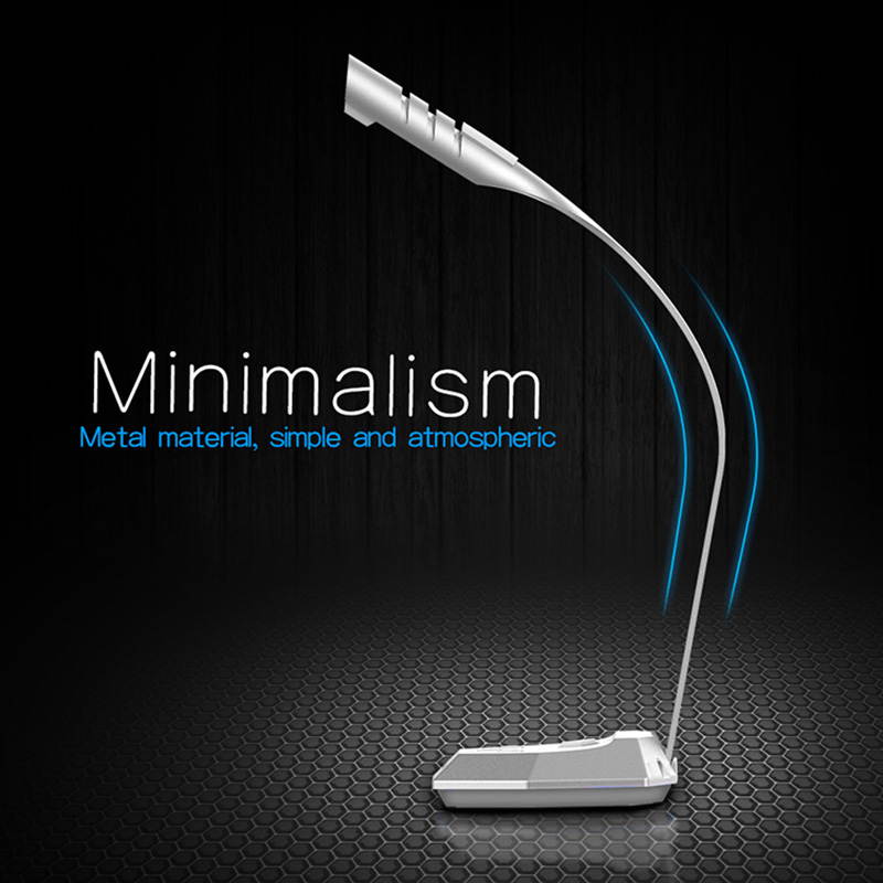 PC Gaming Microphone with Table Lamp 3.5mm Amplifier Desktop Microphone for Computer Smartphone