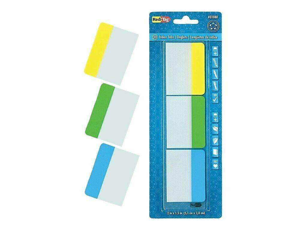 Redi-Tag Tabs Assorted Colors 1.5" Wide 30/Pack (31080) 2655609