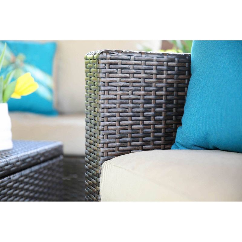 Draper 5pc Sectional Set with Sunbrella - Sage - Leisure Made