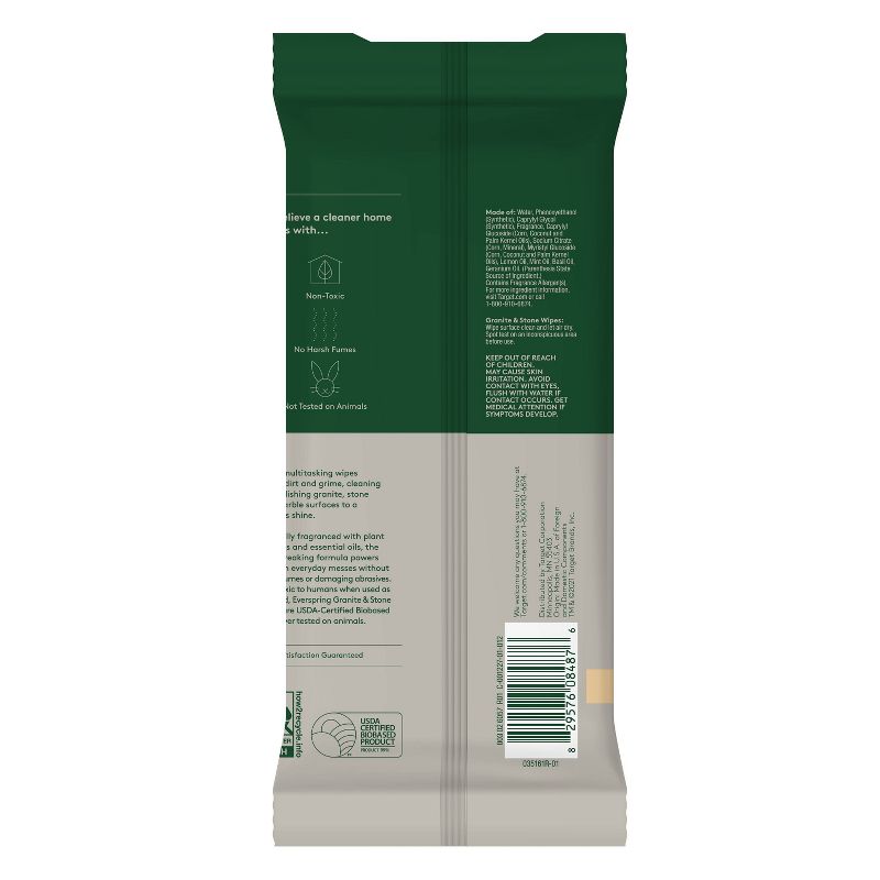 Granite & Stone Wipes Mandarin & Ginger - 30ct - Everspring™