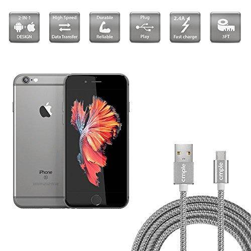 cmple  ios/android phone tablet cable charger