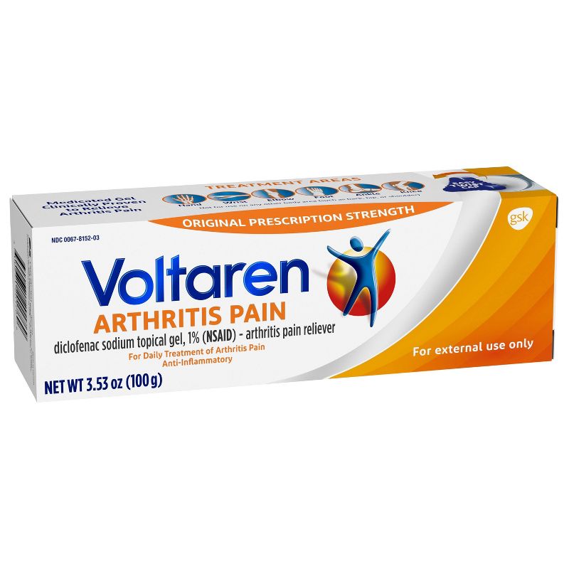 Voltaren Diclofenac Sodium Topical Arthritis Pain Relief Gel Tube - 3.5 oz (Pack of 2)