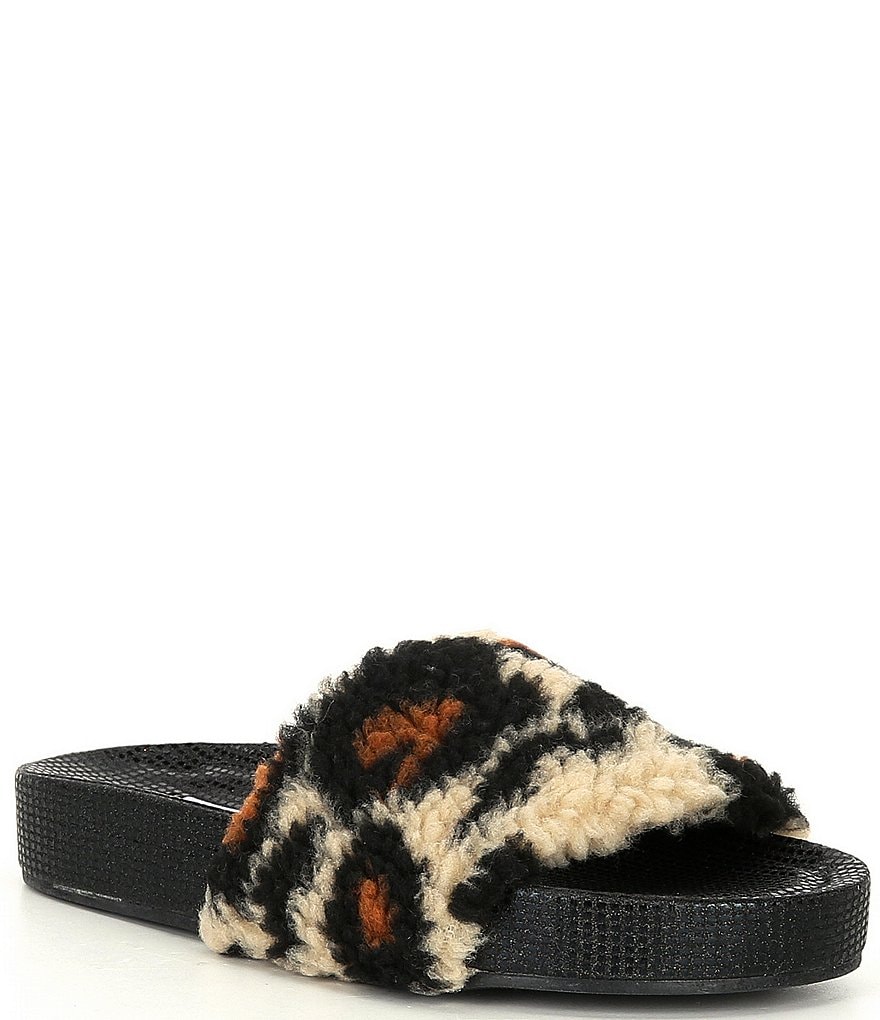 Steve Madden Girls' J-Shear Leopard Print Slides (Youth)