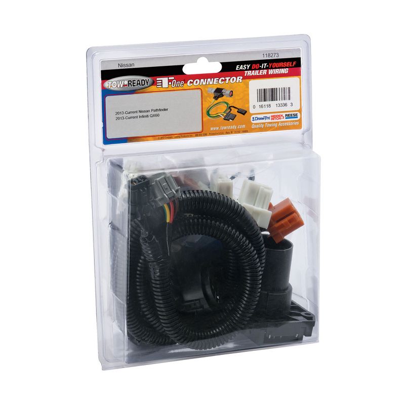 Tekonsha 186978 4 Flat to 7 Way Replacement Tow Harness Connector Wiring Package for Select Infinity, and Nissan Vehicles