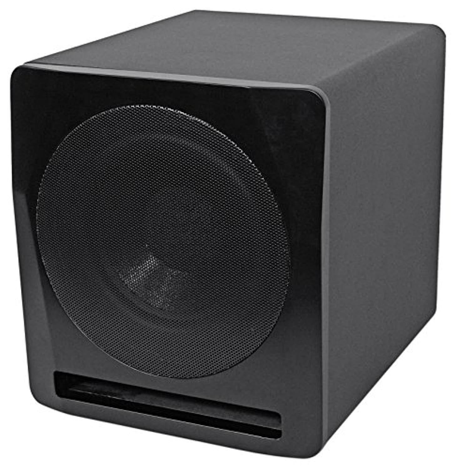 rockville apm10b 10" 400 watt powered home theater subwoofer sub - studio sound