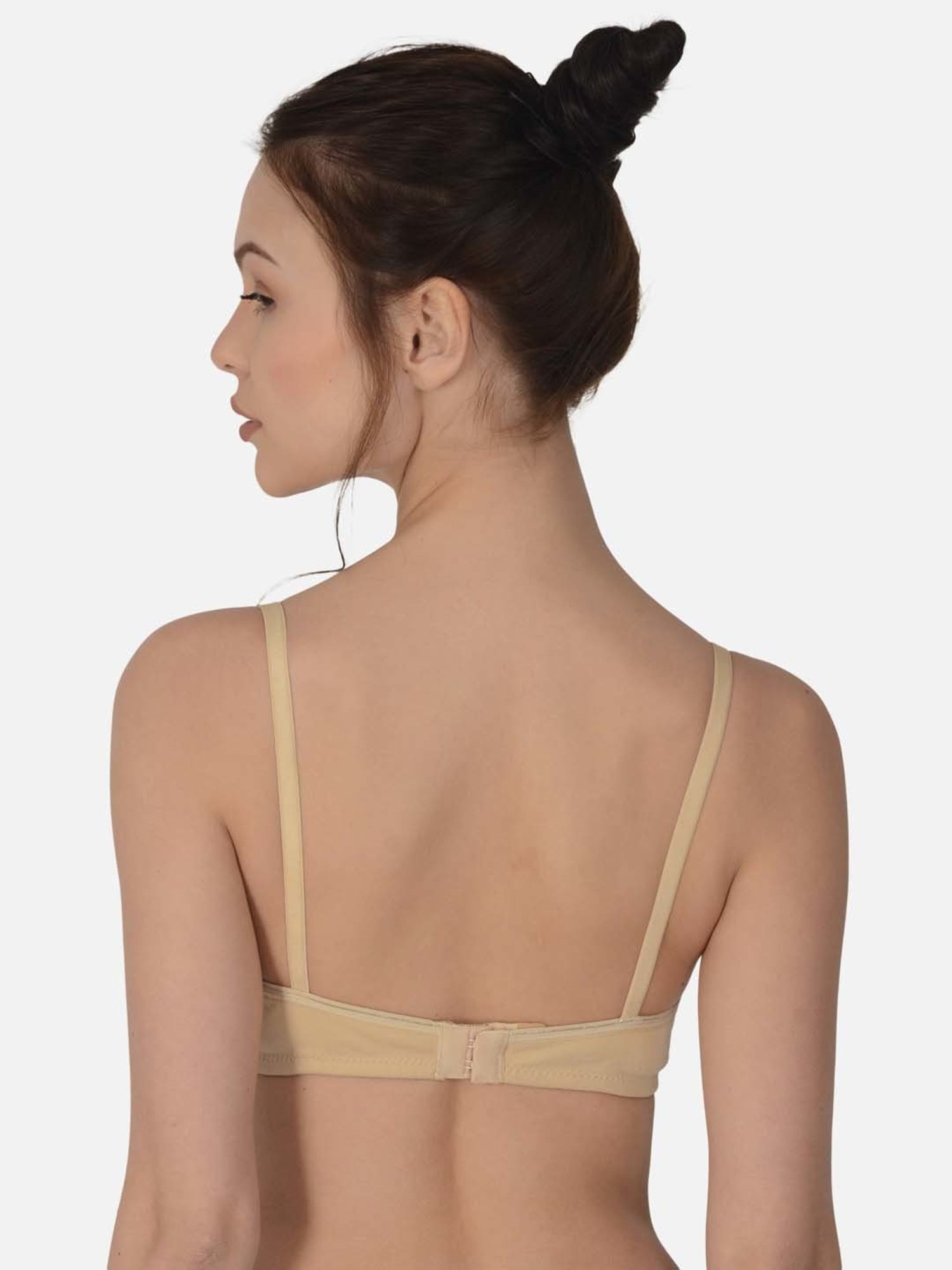 mod & shy Beige Cotton Non-Padded Seamless Bra