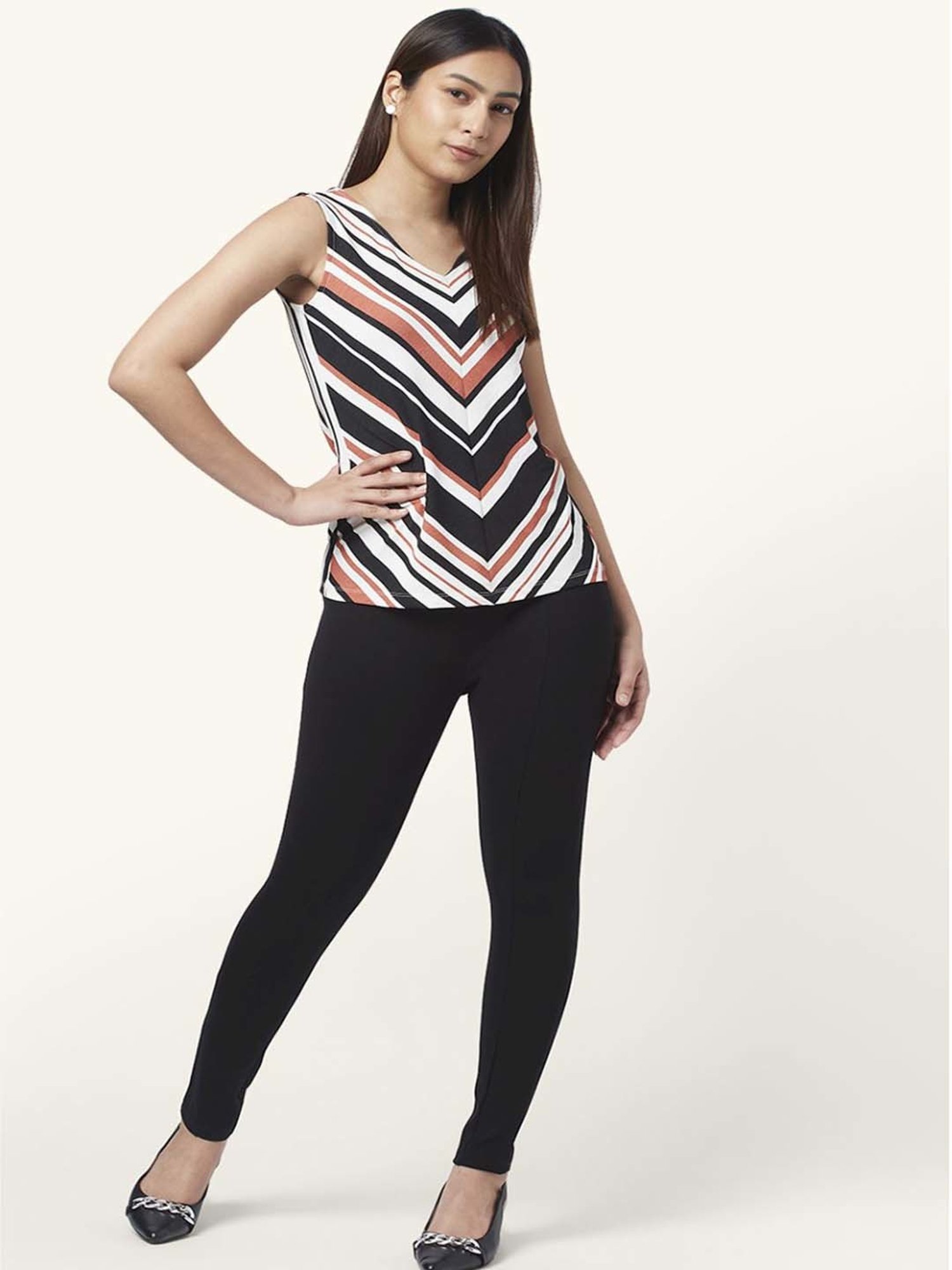 Annabelle by Pantaloons Multicolored Striped Top