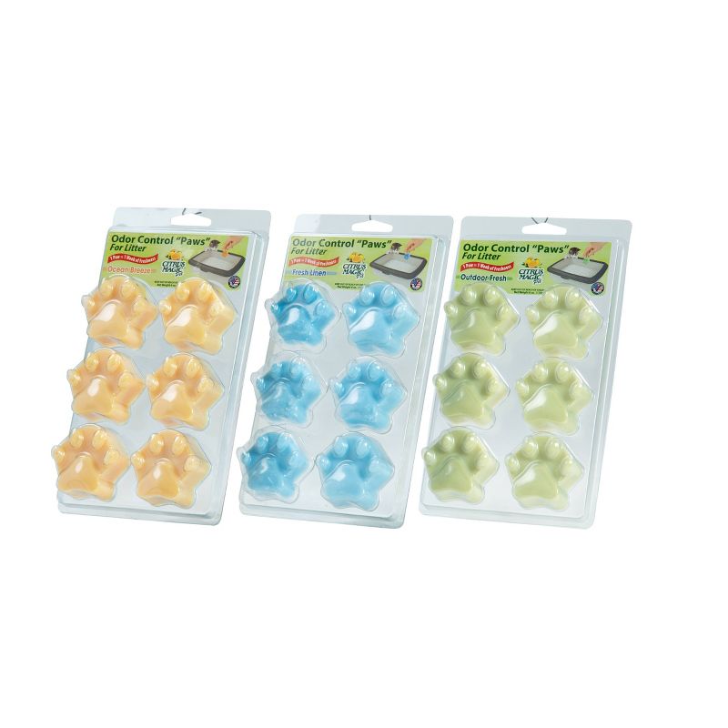 Citrus Magic Litter Paws in Ocean Breeze Cat Litter - 2ct