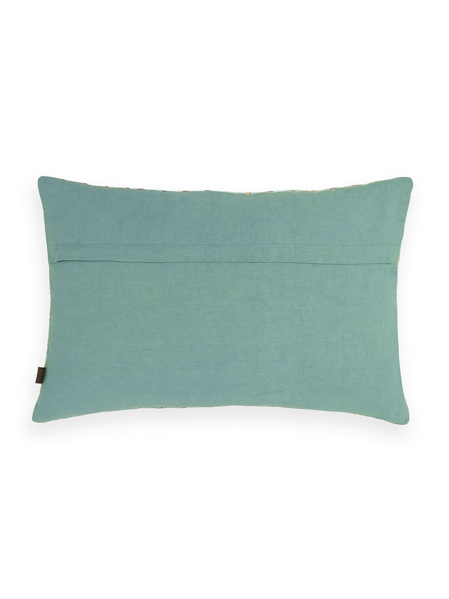 Pure Home and Living Blue Velvet Embroidery Cushion Cover