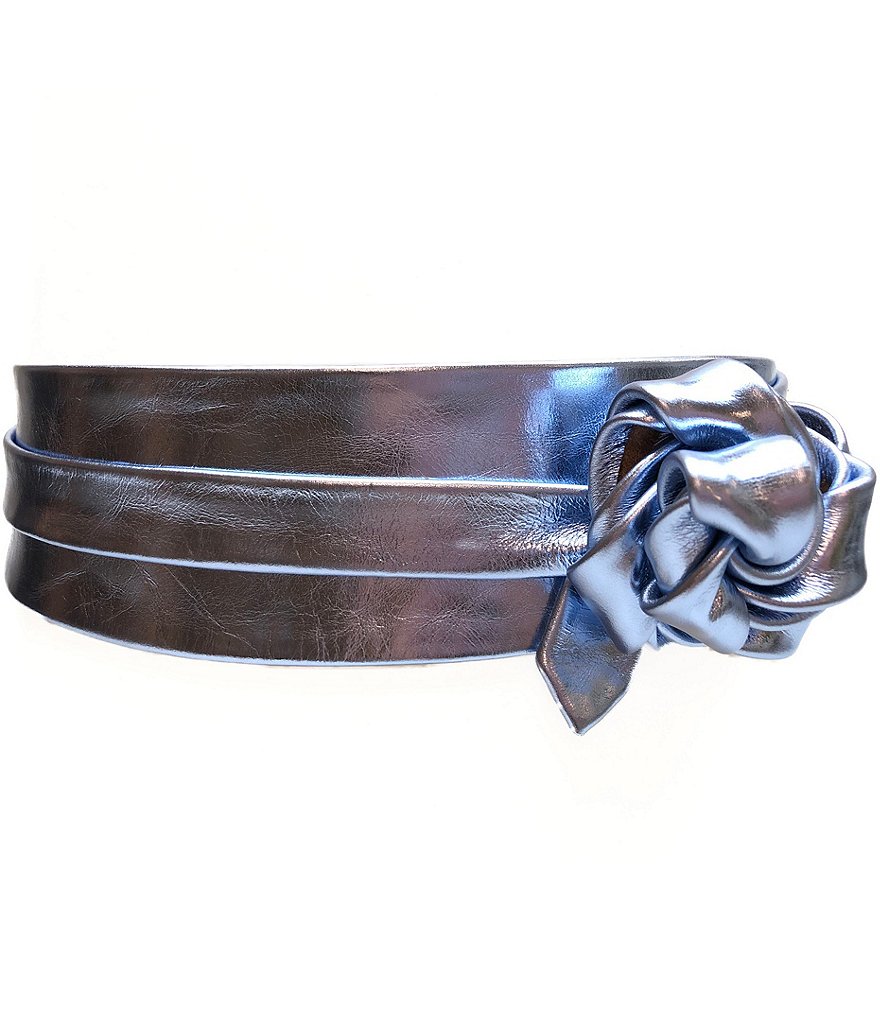 Art N Vintage Black Leather Waist Belt For Women