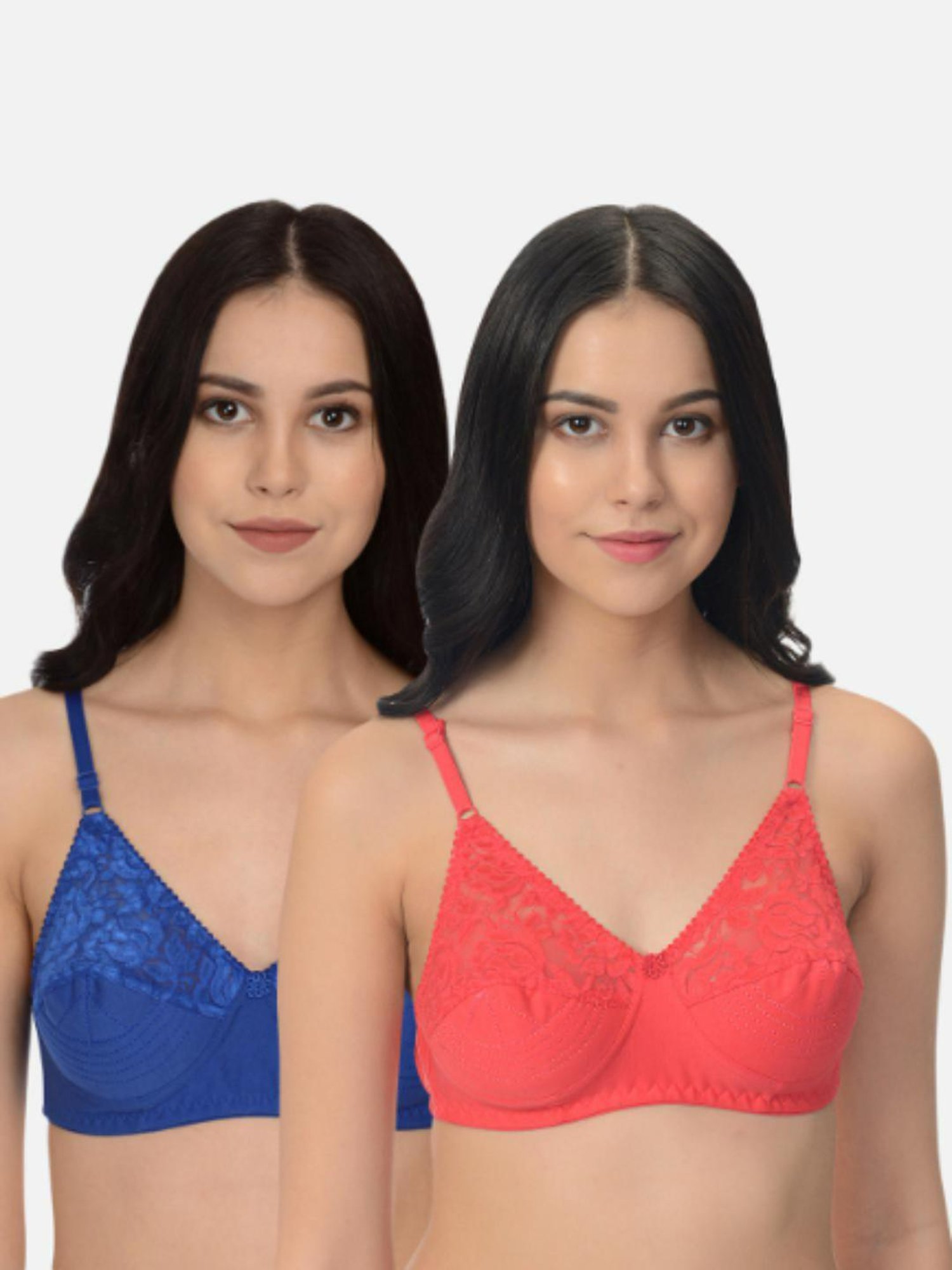 Mod & Shy Multi Lace Print Bra Set