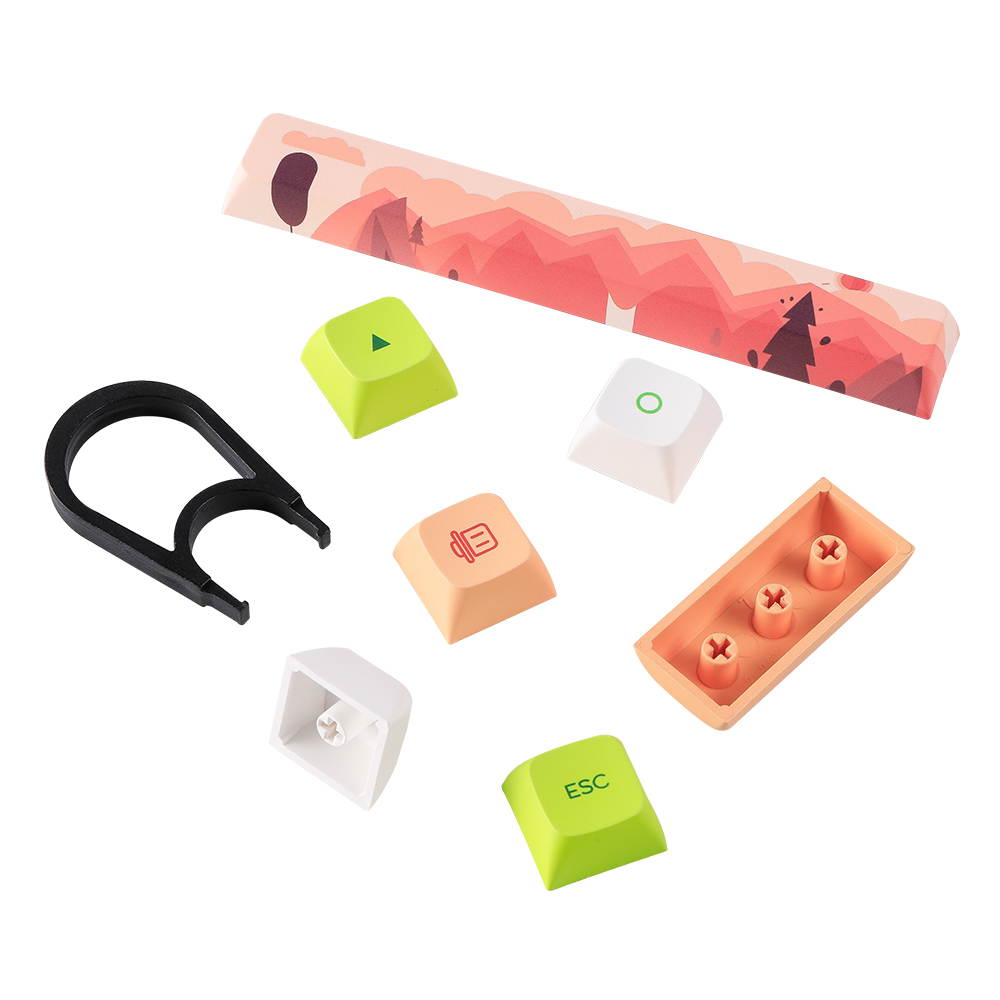 DIERYA x KEMOVE Customize PBT Double Shot DIY Pudding Keycaps, 70 Keys Mechanical Keycaps Set - OEM Profile+Cap Puller