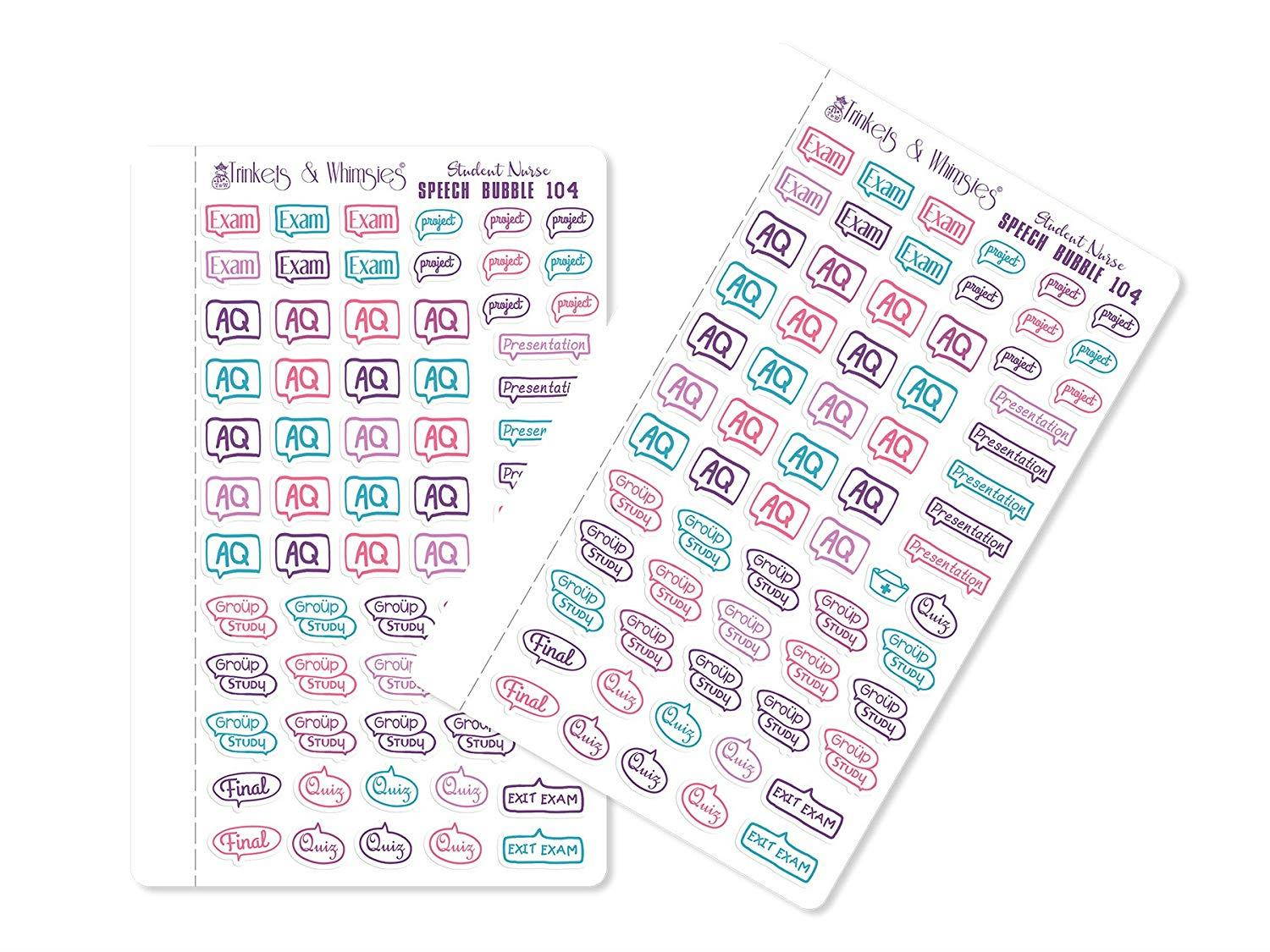 Student Nurse | Future RN | Nursing School Stickers (Cool Colors_Glossy)