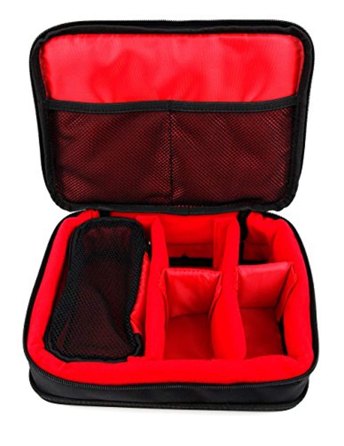 duragadget protective eva action camera case (in red) for the yi 360 vr