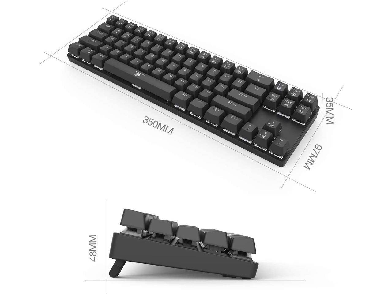 DREVO Calibur 60% Mechanical Gaming Keyboard RGB Backlit Wireless Bluetooth 4.0 and USB Wired 71 Key Compact TKL Blue Switch