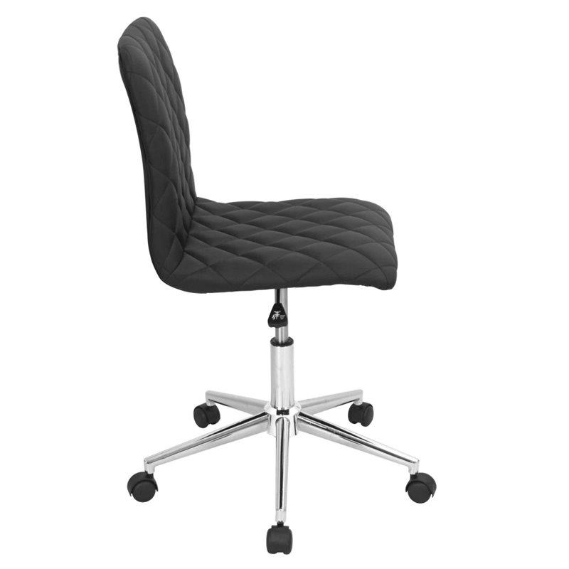 Lumisource Caviar Swivel Office Chair in Black