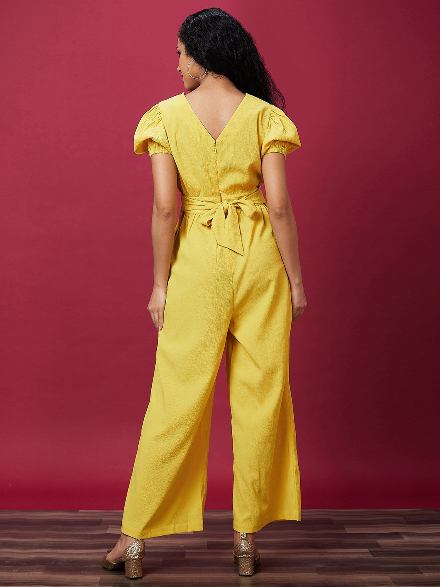 Globus Yellow Maxi Jumpsuit