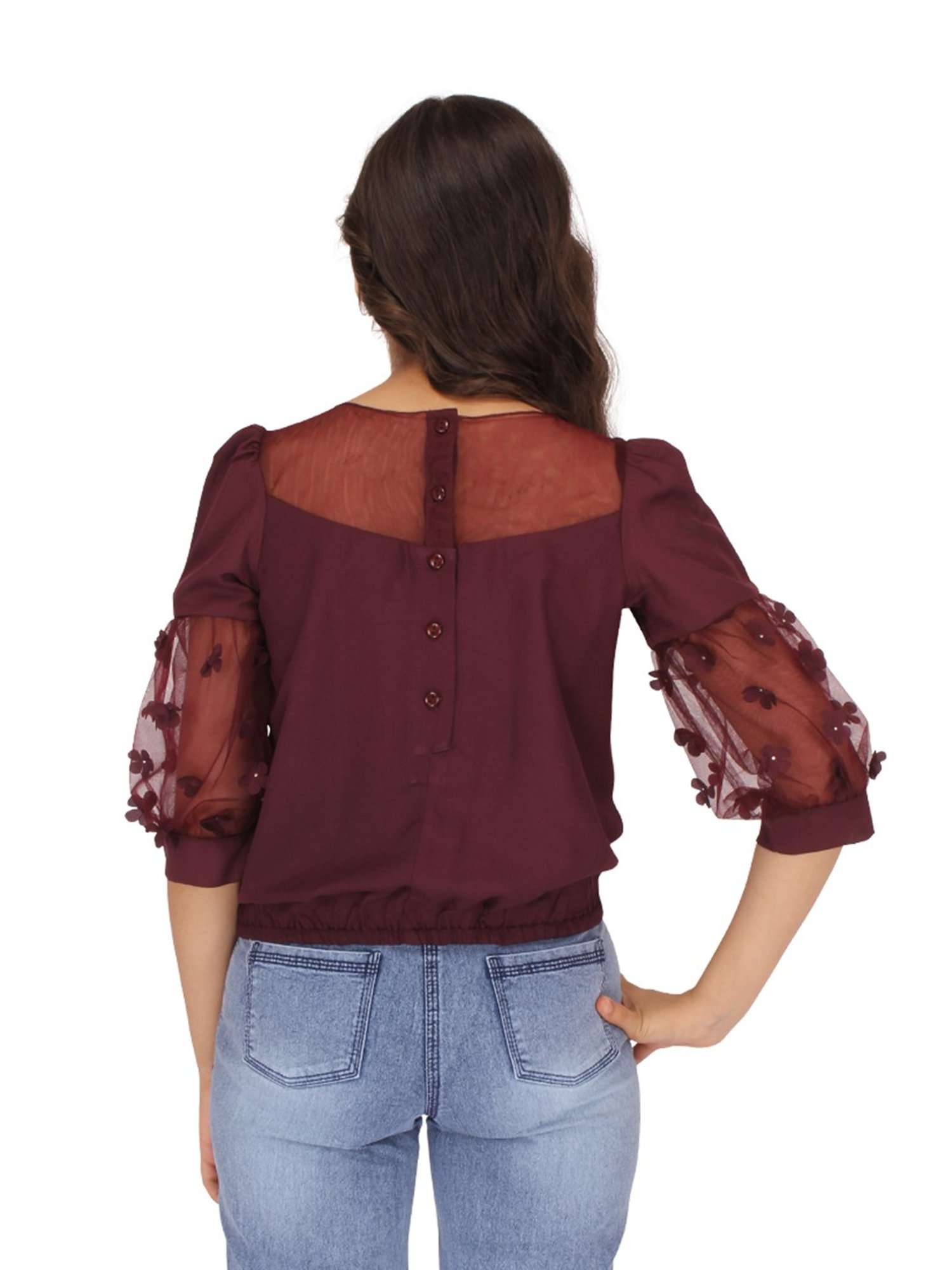 Cutecumber Kids Dark Purple Applique Top