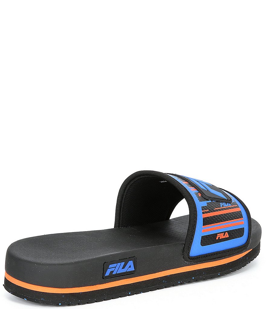 FILA Men's Lunar Logo Detail Pool Slides