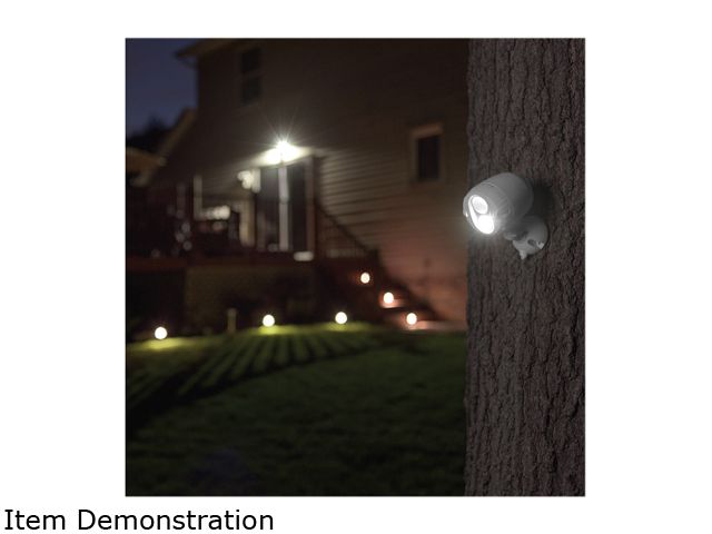 Mr Beams MBN342 Wireless Motion Sensing 200 Lumen LED NetBright&reg; Networked Spotlight, White, 2 Pack