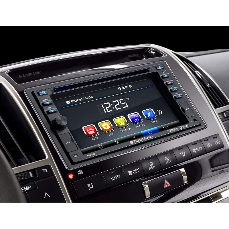Planet Audio P9640B 320 Watt Double DIN Bluetooth DVD/CD/MP3/USB/SD, AM/FM In Dash Car Stereo with  6.2 Inch Touchscreen and Wireless Remote