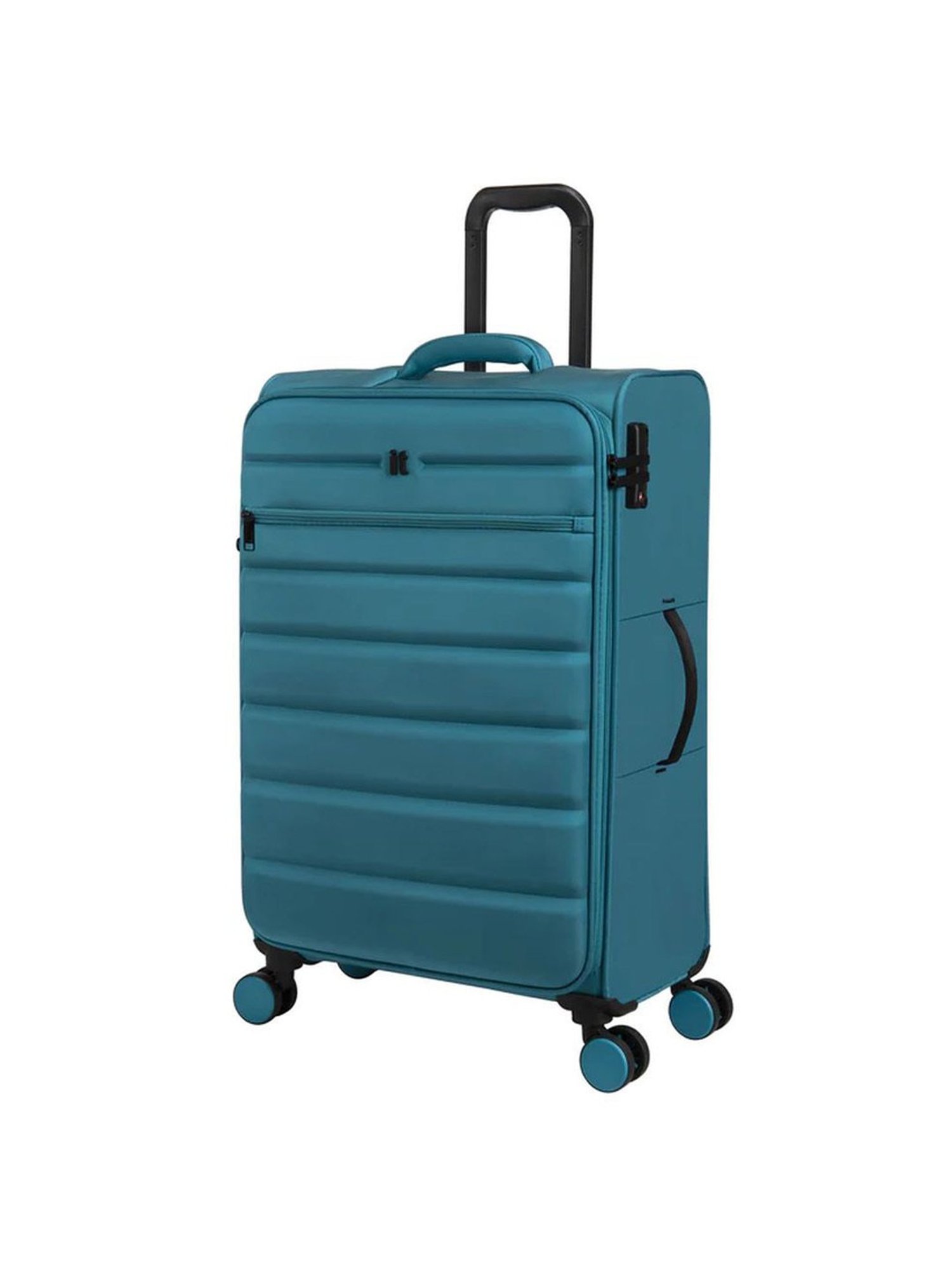 it luggage Census Teal Blue Medium 24 inches Softsided Luggage Trolley with TSA Lock