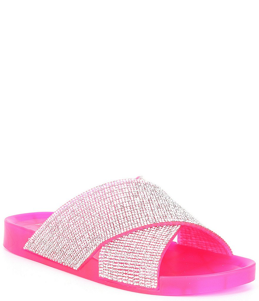 Gianni Bini Emersinne Rhinestone Crossband Jelly Slides
