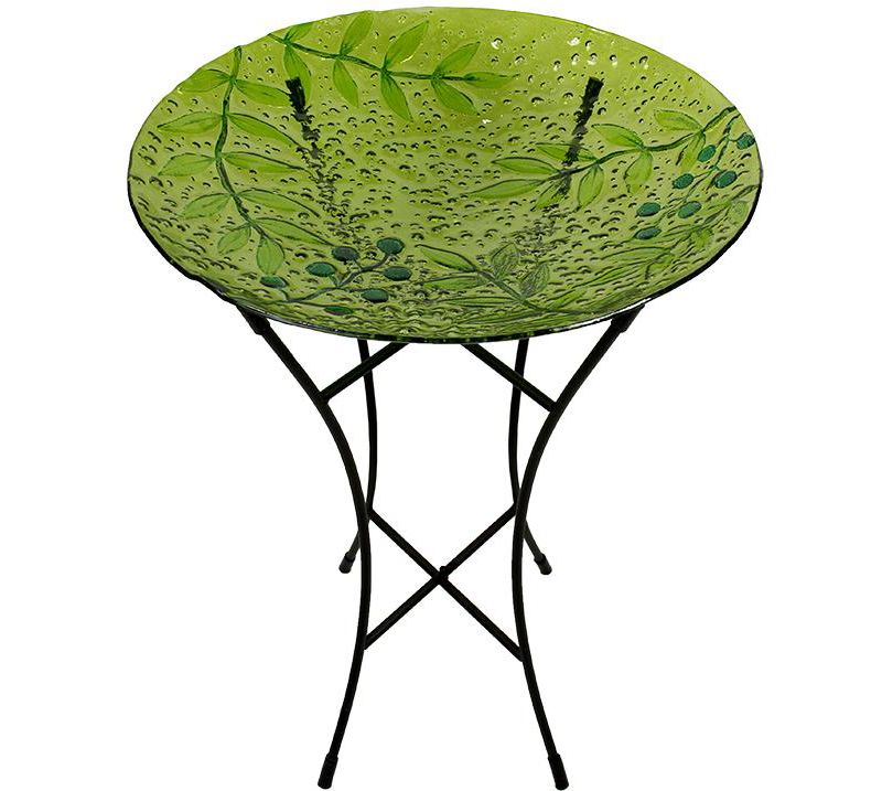 13.5" Classic II Antique Copper Birdbath w/ Rail Mount Bracket - Achla Designs