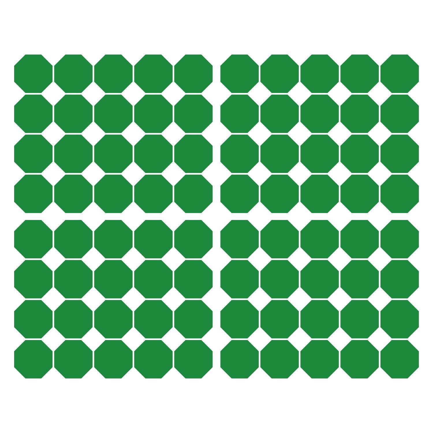 LiteMark 3.5 Inch Black Removable Octagon Decals - Pack of 18