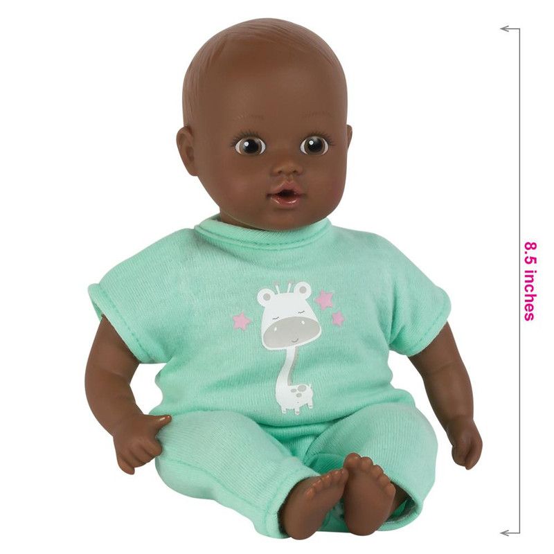 Adora Soft Baby Doll Boy Baby Tot Gentle Giraffe 8.5 inch Mini Vinyl Doll, Cuddly Weighted Body, Brown Eyes