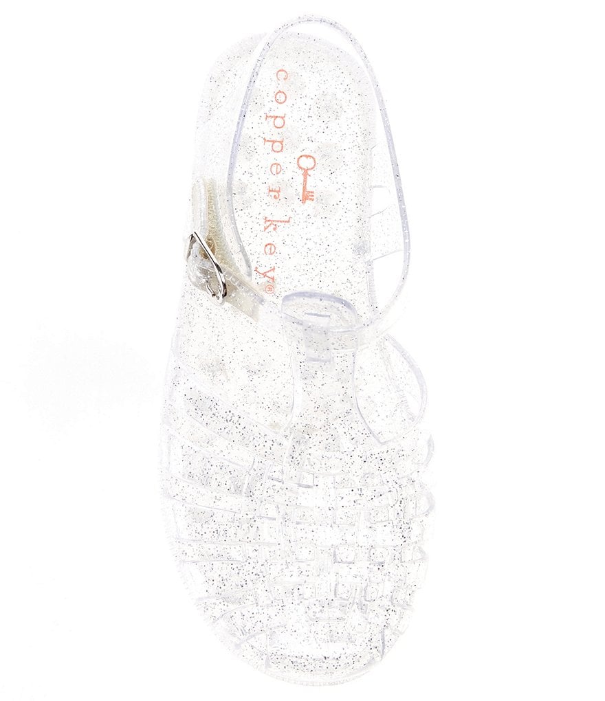 Copper Key Girls' Jelleee Fisherman Sparkle Jelly Sandals (Toddler)