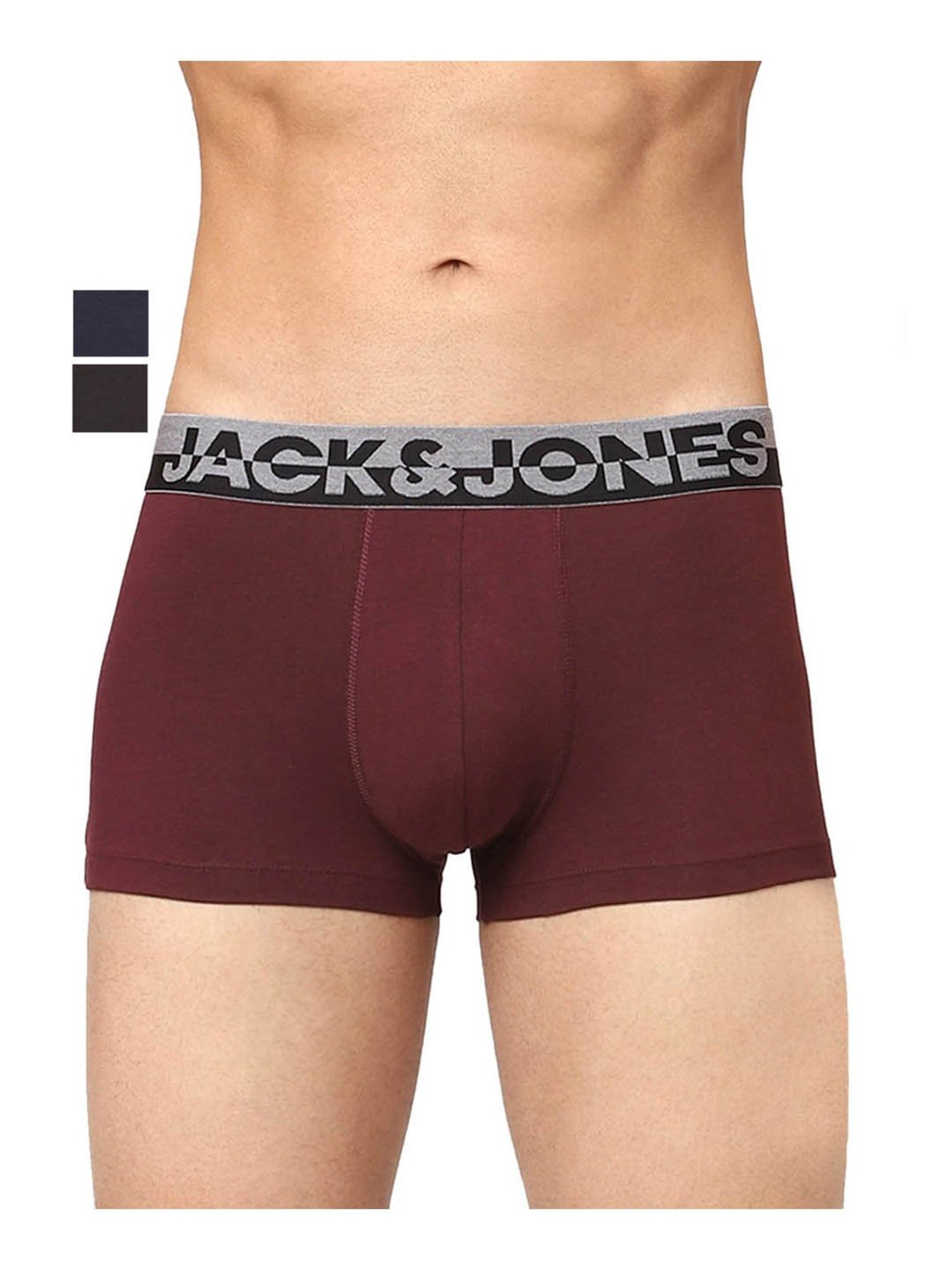Jack & Jones Multicolor Regular Fit Trunks - Pack Of 3