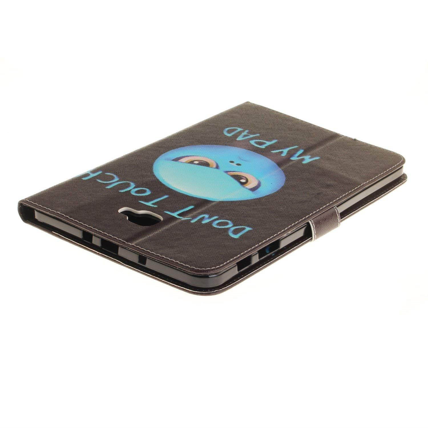 Galaxy Tab A 10.1 T580 Case,UUcovers Cute Cartoon PU Leather Protective Magnetic Closure Flip Stand Wallet Case for Samsung Galaxy Tab A 10.1 T580-Angry