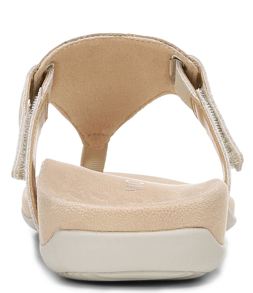 Vionic Wanda Snake Embossed T-Strap Sandals