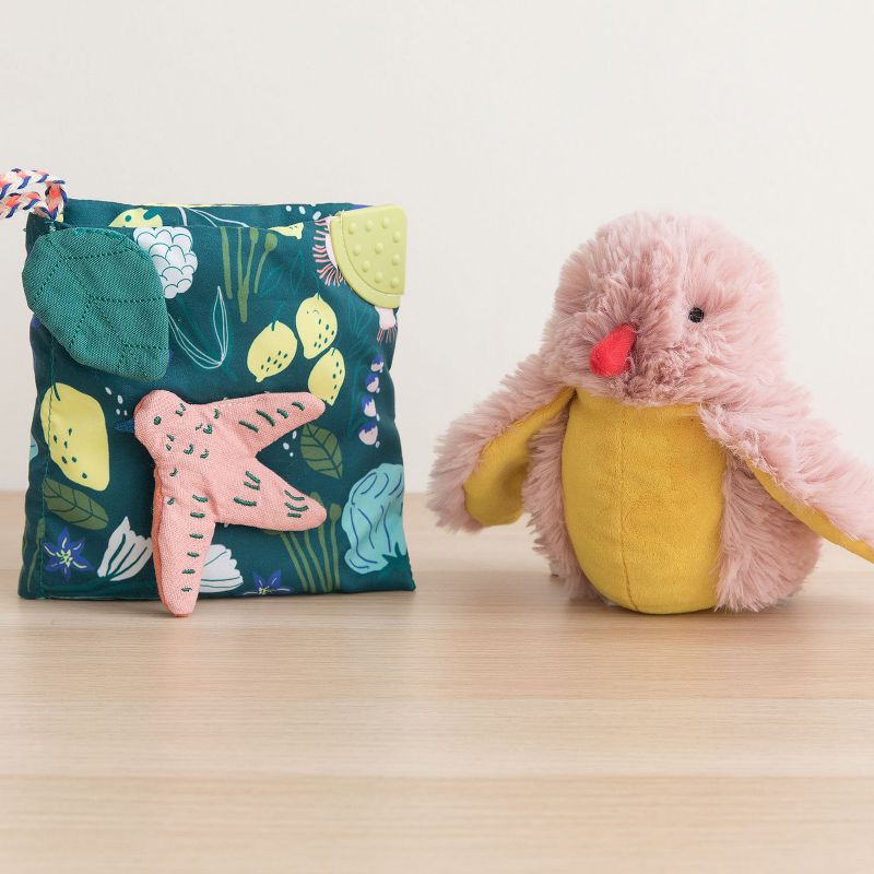 Manhattan Toy Songbird Soft Activity Pat Mat for Babies with Teether, Crinkle Paper and Baby-Safe Mirror