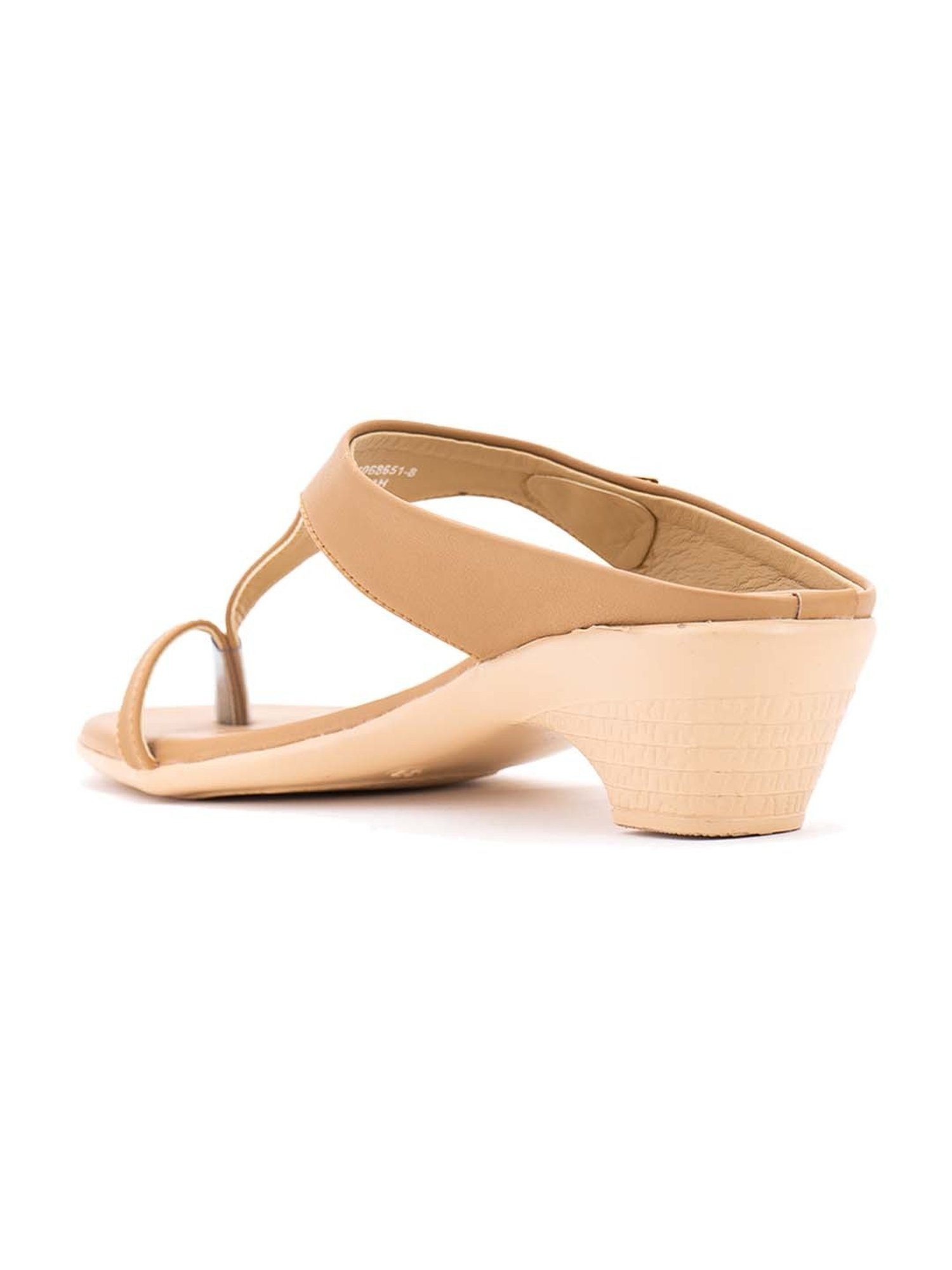 Khadim's Women's Beige Toe Ring Sandals