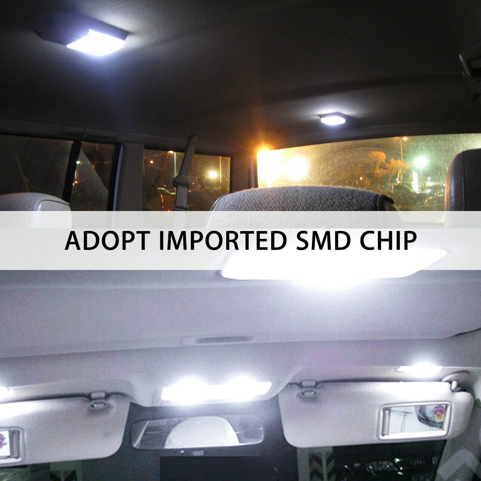 10PCS 6000K 41MM Festoon White COB LED Map/Dome Interior Lights Bulbs 578 211-2